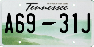 TN license plate A6931J