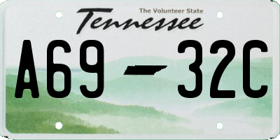 TN license plate A6932C
