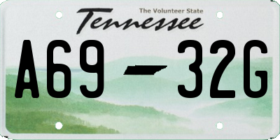 TN license plate A6932G