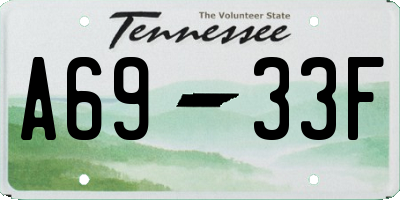 TN license plate A6933F