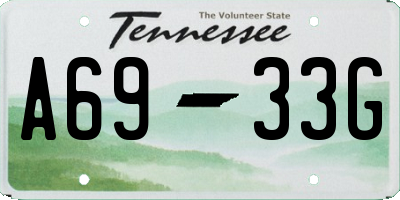 TN license plate A6933G