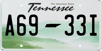 TN license plate A6933I