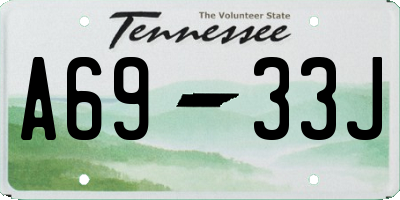 TN license plate A6933J