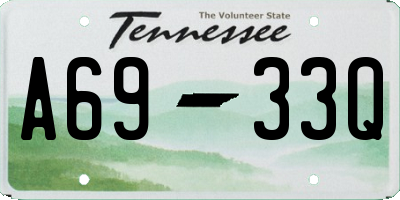 TN license plate A6933Q