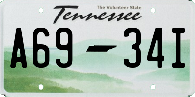 TN license plate A6934I