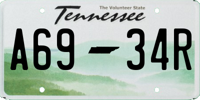 TN license plate A6934R