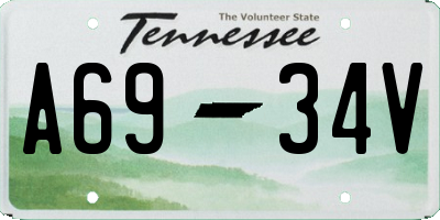 TN license plate A6934V