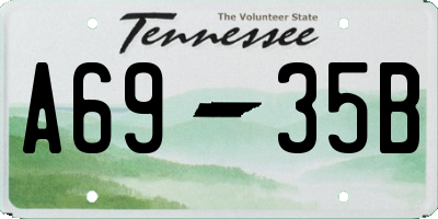 TN license plate A6935B