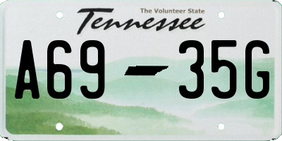 TN license plate A6935G