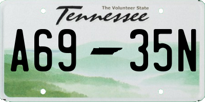 TN license plate A6935N