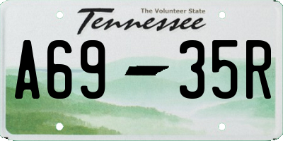 TN license plate A6935R