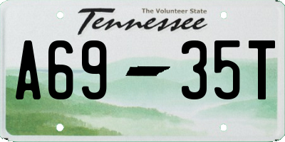 TN license plate A6935T