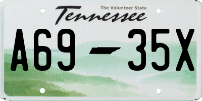 TN license plate A6935X