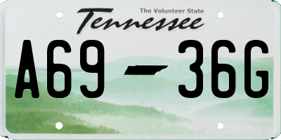 TN license plate A6936G