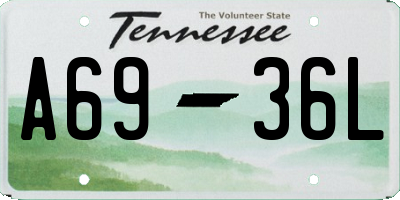 TN license plate A6936L