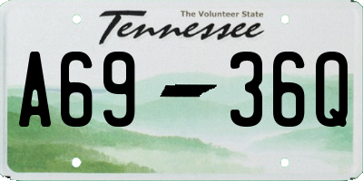 TN license plate A6936Q