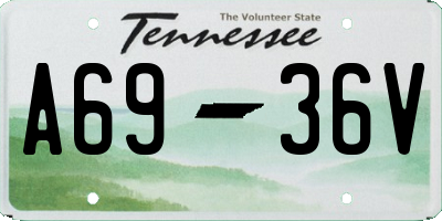 TN license plate A6936V