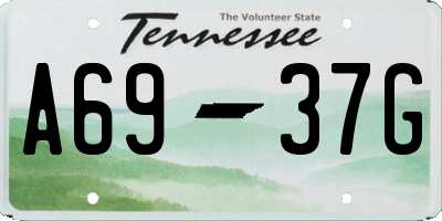TN license plate A6937G
