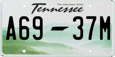 TN license plate A6937M