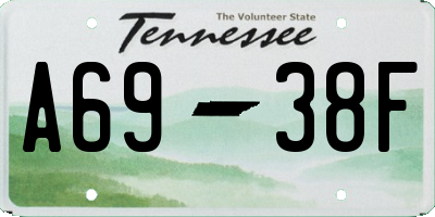 TN license plate A6938F