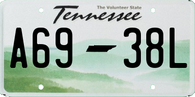 TN license plate A6938L