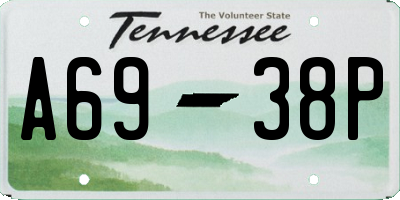 TN license plate A6938P