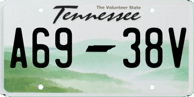 TN license plate A6938V