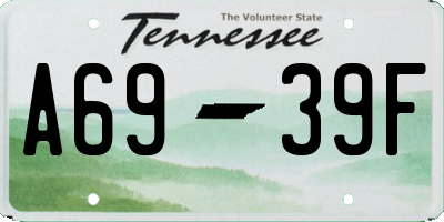 TN license plate A6939F