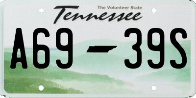 TN license plate A6939S