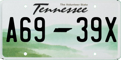 TN license plate A6939X