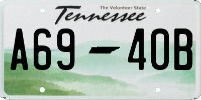 TN license plate A6940B