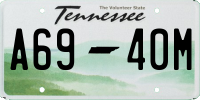 TN license plate A6940M