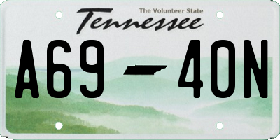 TN license plate A6940N