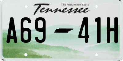 TN license plate A6941H