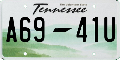 TN license plate A6941U