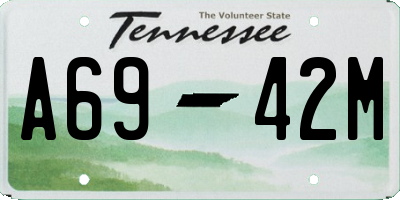 TN license plate A6942M