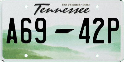 TN license plate A6942P