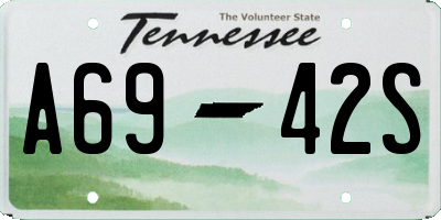 TN license plate A6942S