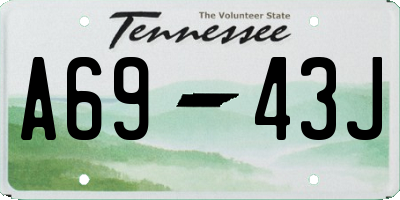 TN license plate A6943J