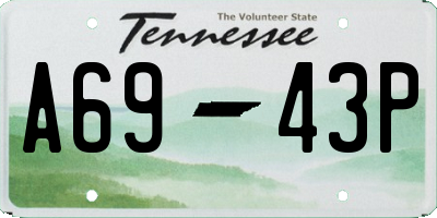 TN license plate A6943P