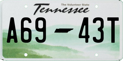 TN license plate A6943T