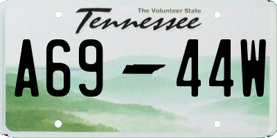 TN license plate A6944W