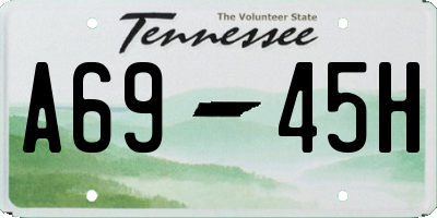 TN license plate A6945H
