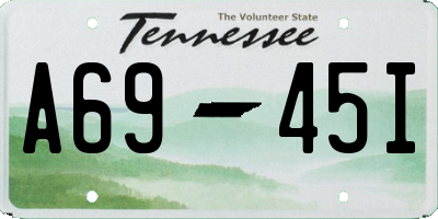 TN license plate A6945I