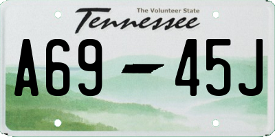 TN license plate A6945J