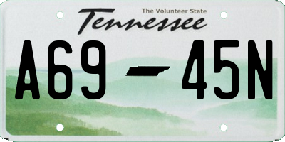 TN license plate A6945N
