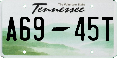 TN license plate A6945T