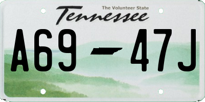 TN license plate A6947J