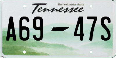 TN license plate A6947S