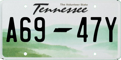 TN license plate A6947Y